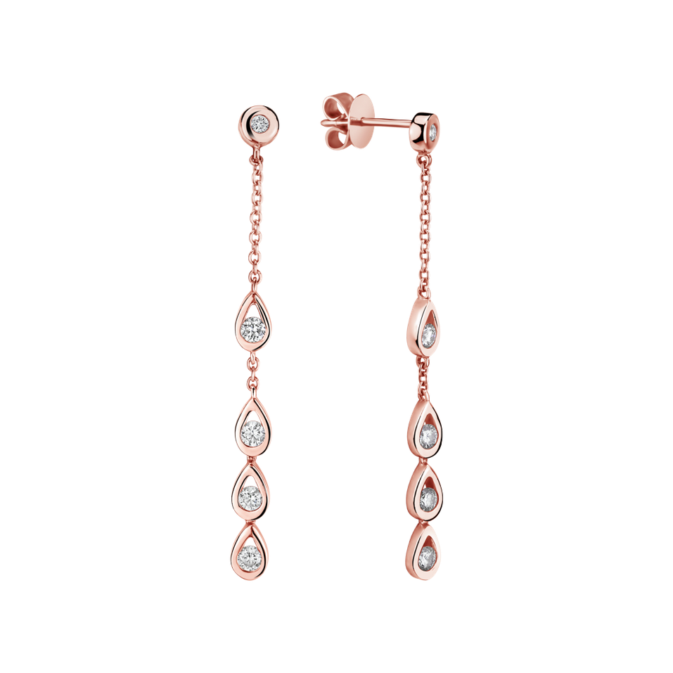 Diamond earrings Love Waterfall