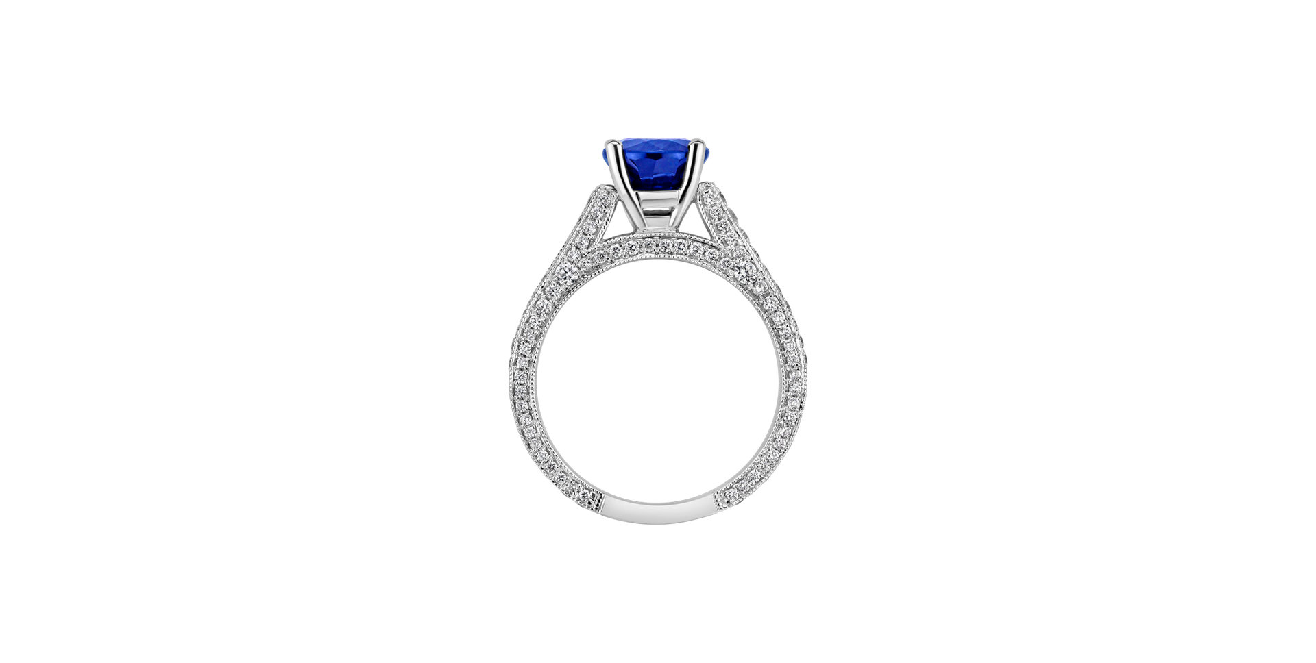 Diamond ring with Sapphire Las Vegas Miracle