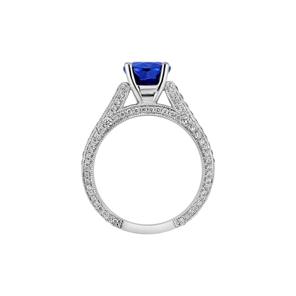 Diamond ring with Sapphire Las Vegas Miracle