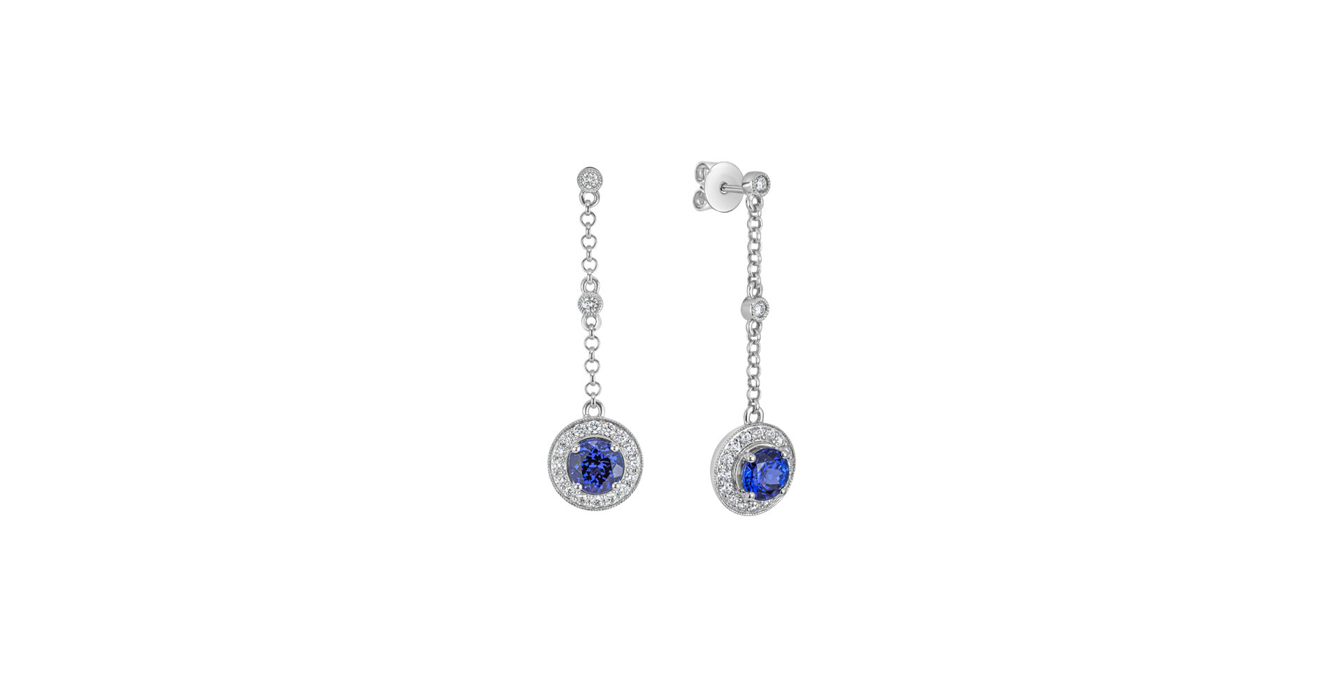 Diamond earrings with Tanzanite Monarchy Symphony