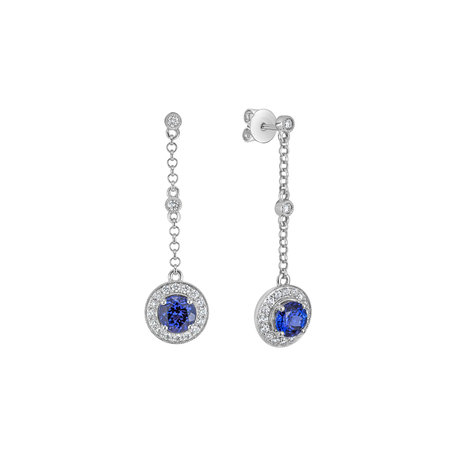 Diamond earrings with Tanzanite Monarchy Symphony