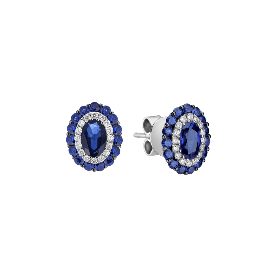 Diamond earrings and Sapphire Eagle