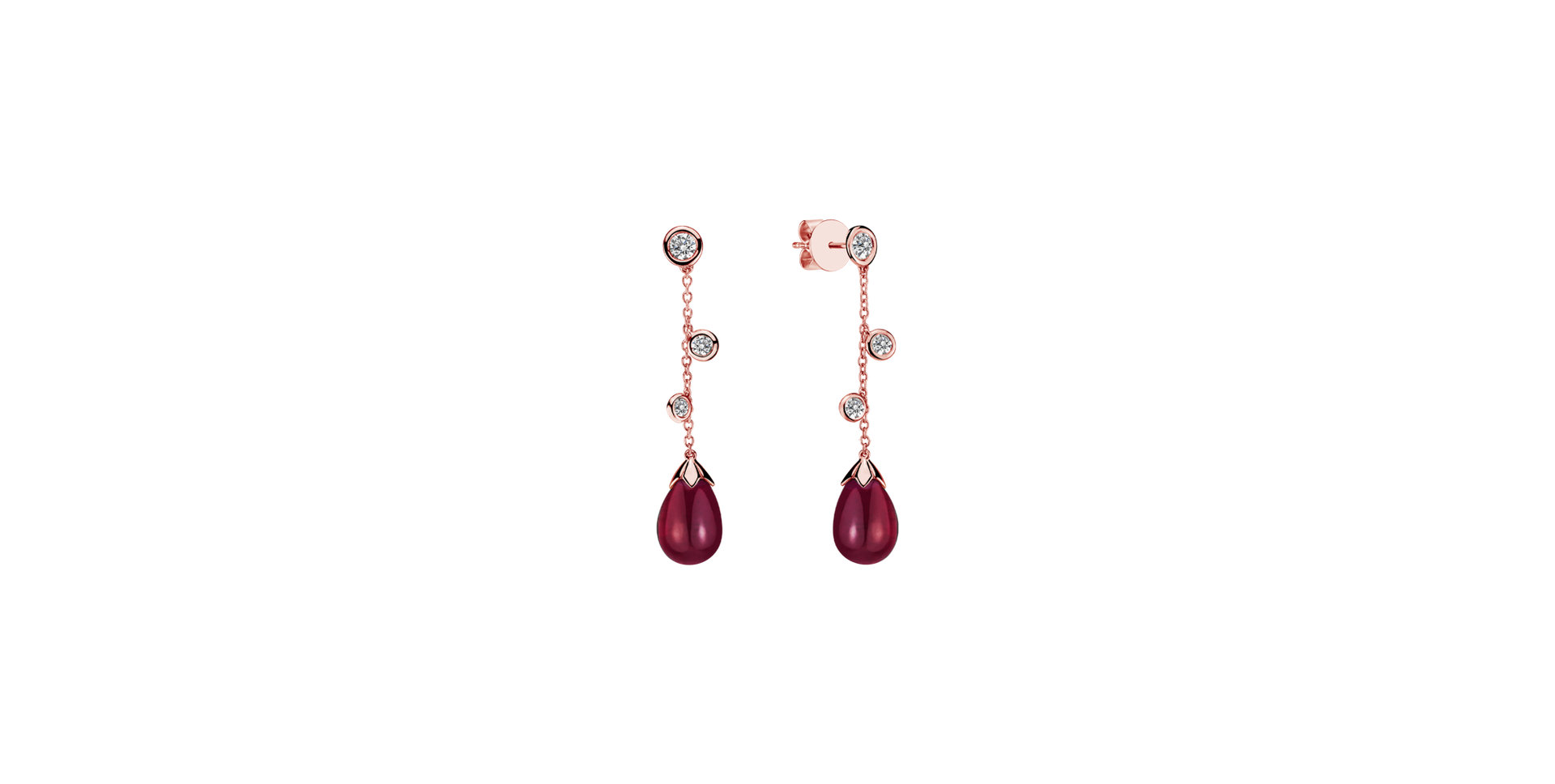 Diamond earrings with Tourmaline Rare Drops