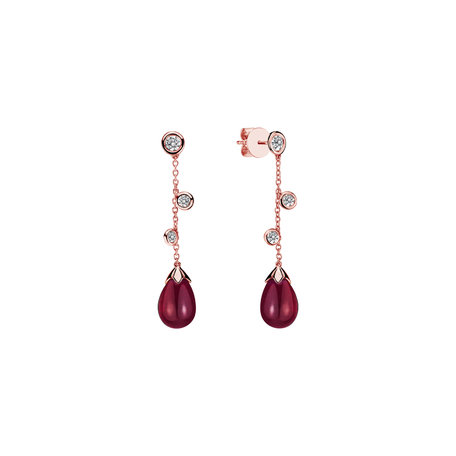 Diamond earrings with Tourmaline Rare Drops
