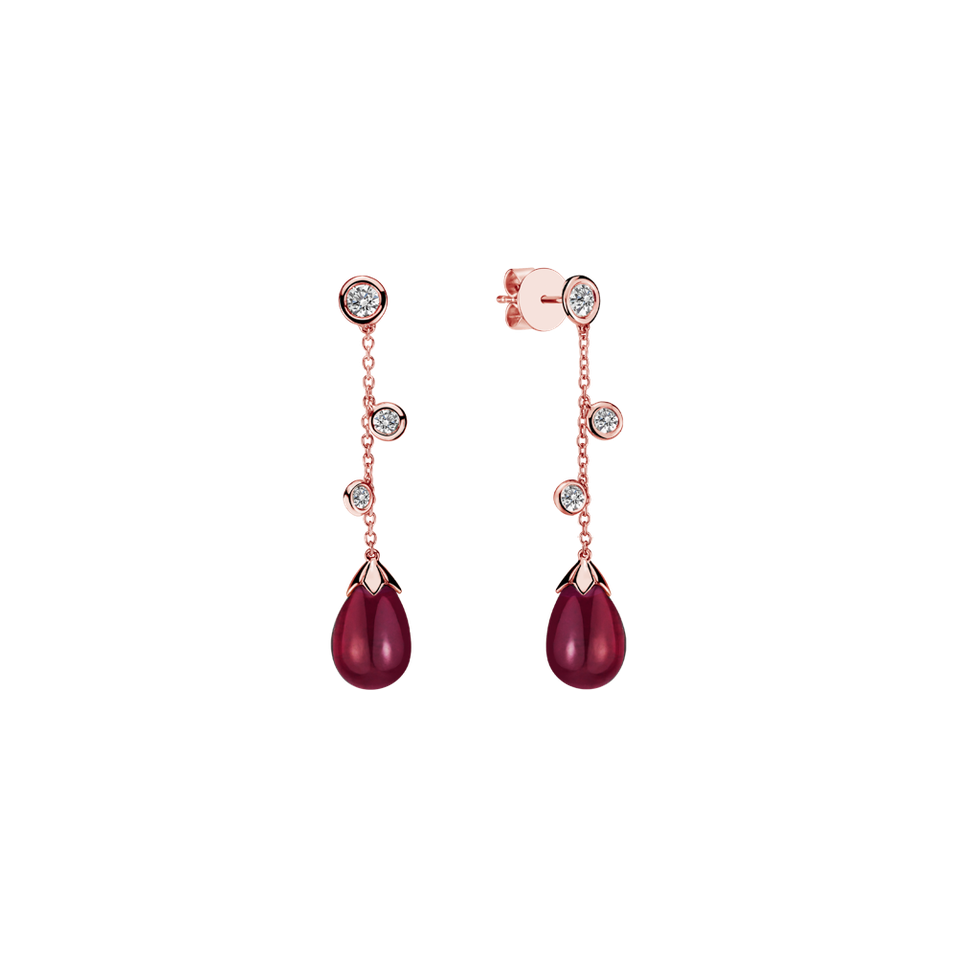 Diamond earrings with Tourmaline Rare Drops