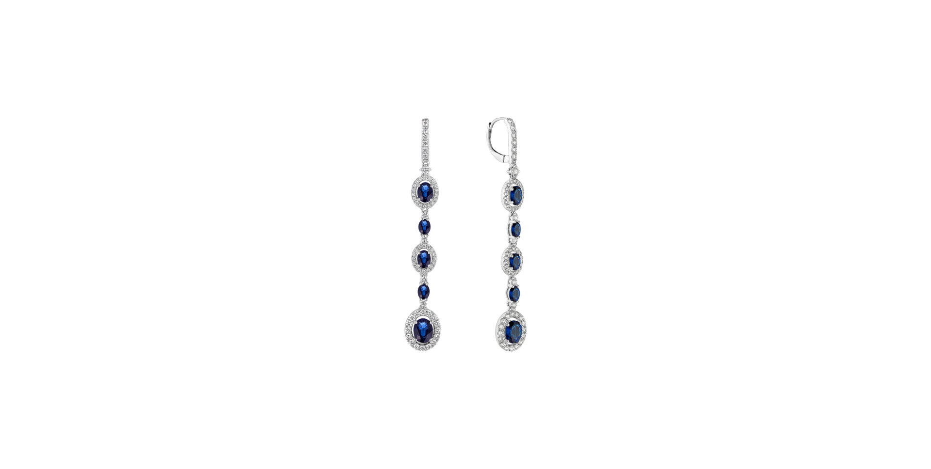 Diamond earrings and Sapphire Mephisto Touch