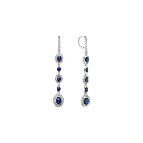 Diamond earrings and Sapphire Mephisto Touch