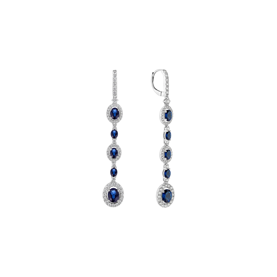 Diamond earrings and Sapphire Mephisto Touch