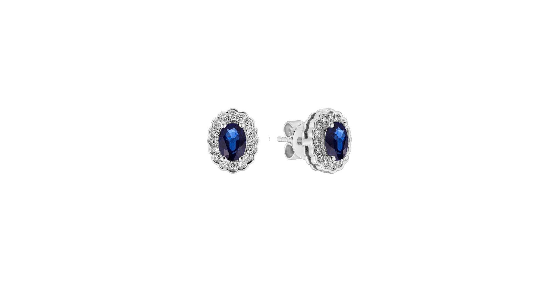 Diamond earrings with Sapphire Kingdom Sorrow