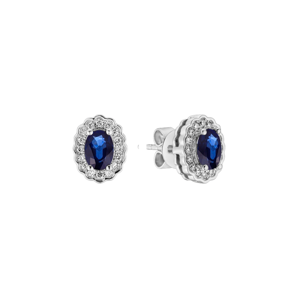 Diamond earrings with Sapphire Kingdom Sorrow