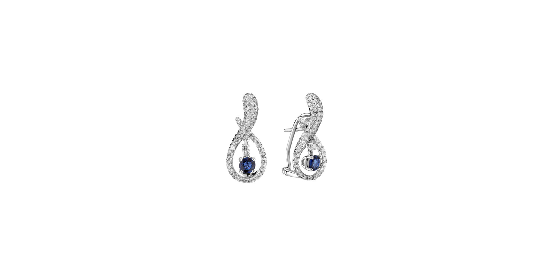 Diamond earrings with Sapphire Posh Venus