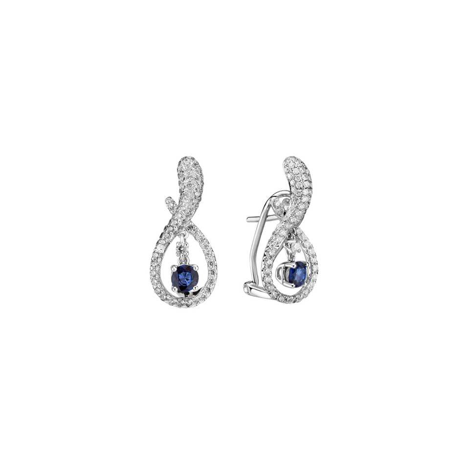 Diamond earrings with Sapphire Posh Venus