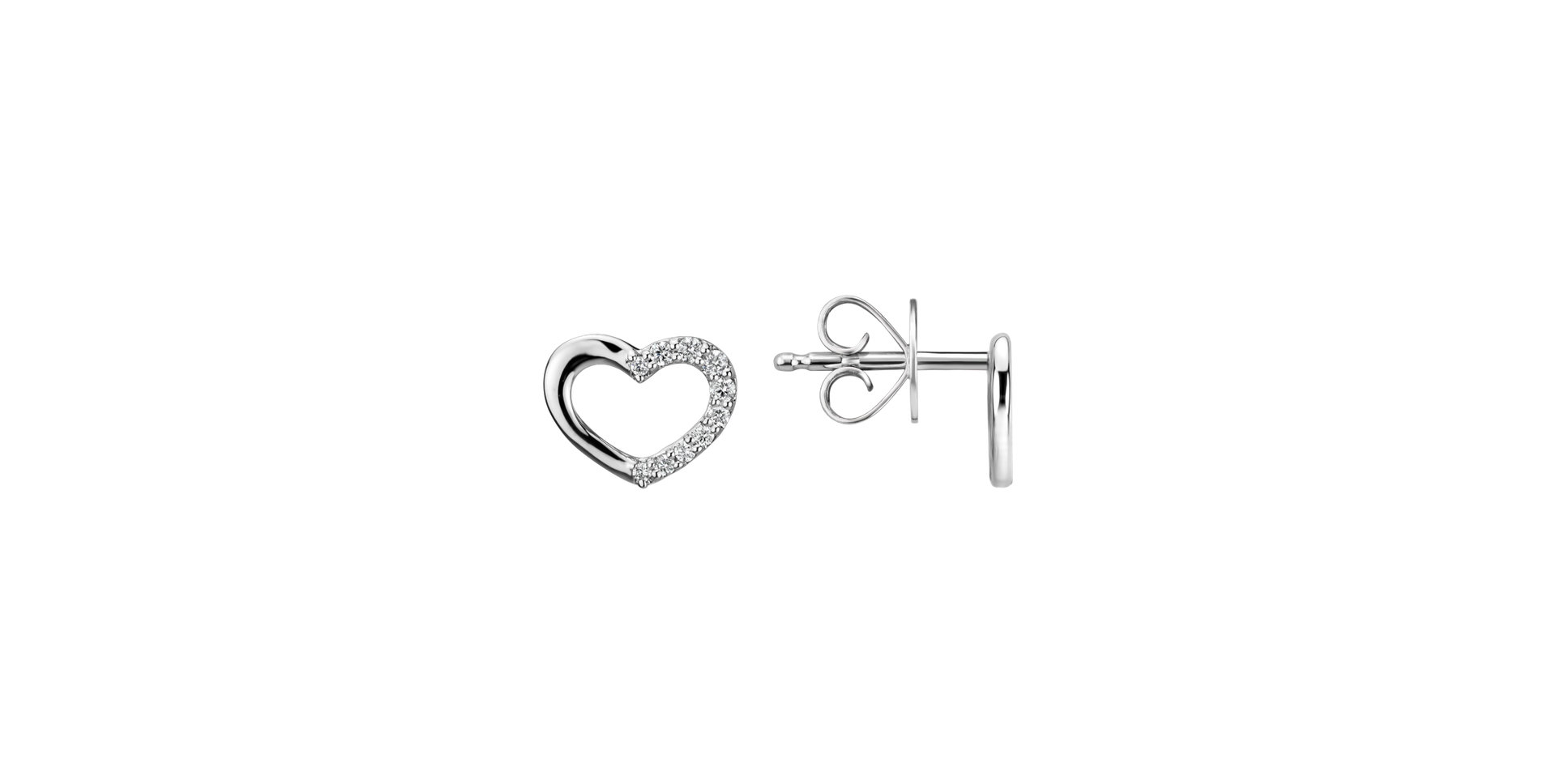 Diamond earrings Sparkling Heart