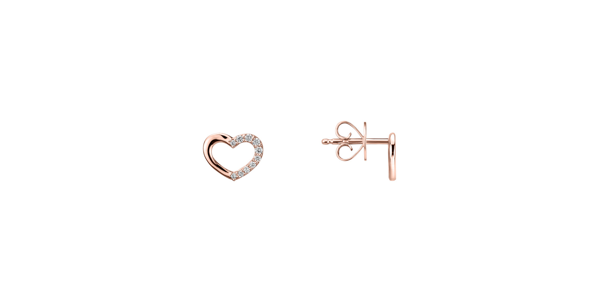 Diamond earrings Sparkling Heart