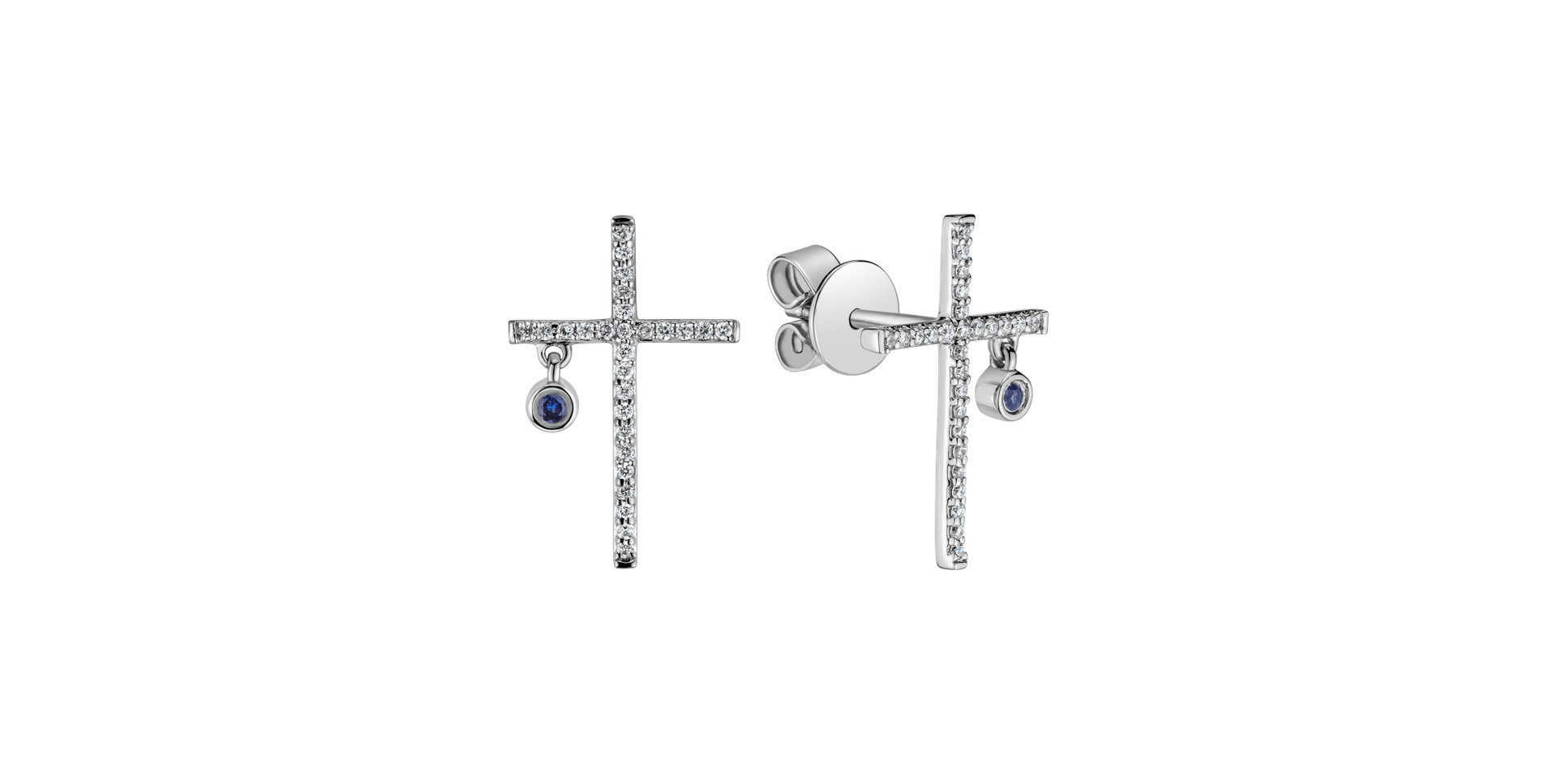 Diamond earrings with Sapphire Cristian