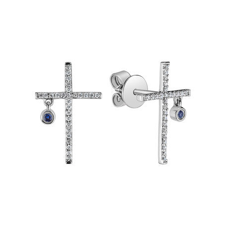 Diamond earrings with Sapphire Cristian