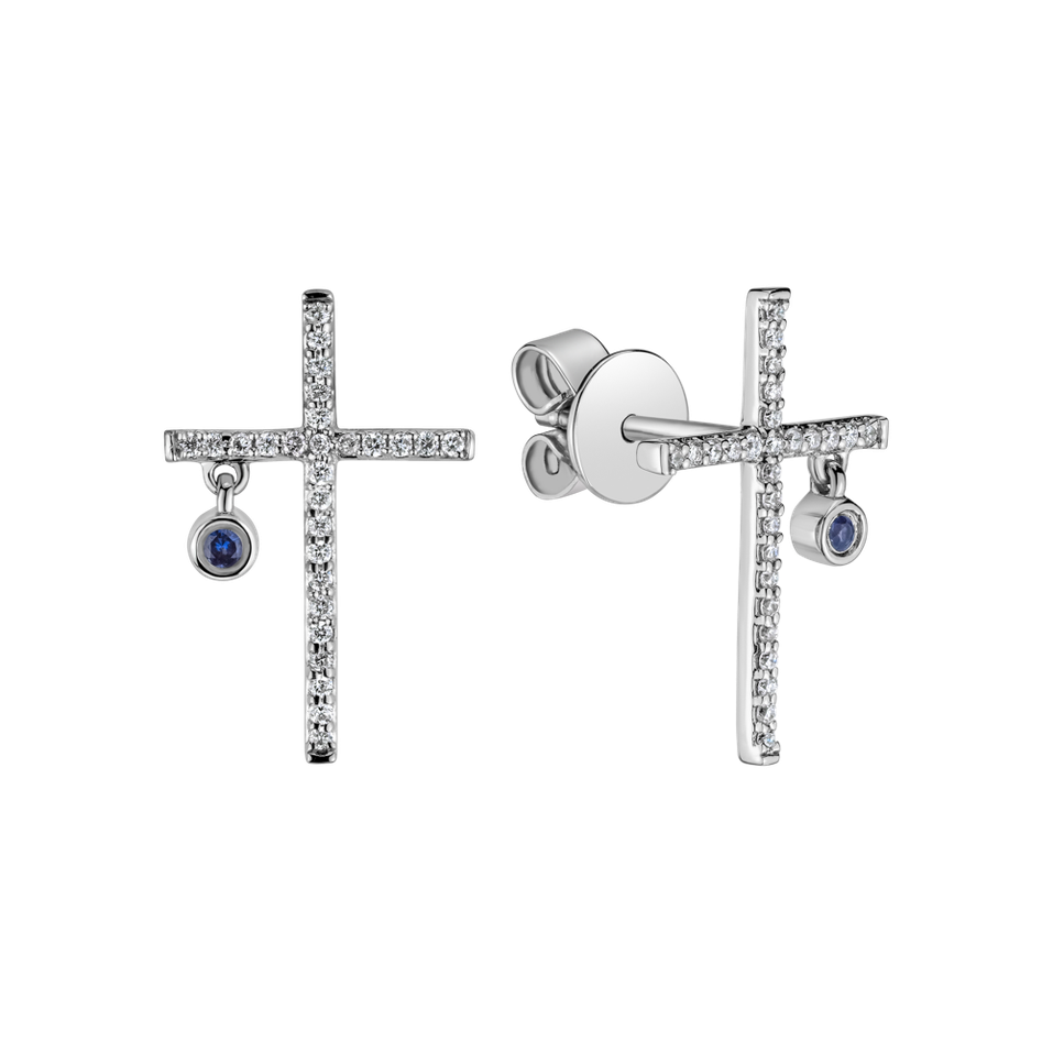 Diamond earrings with Sapphire Cristian