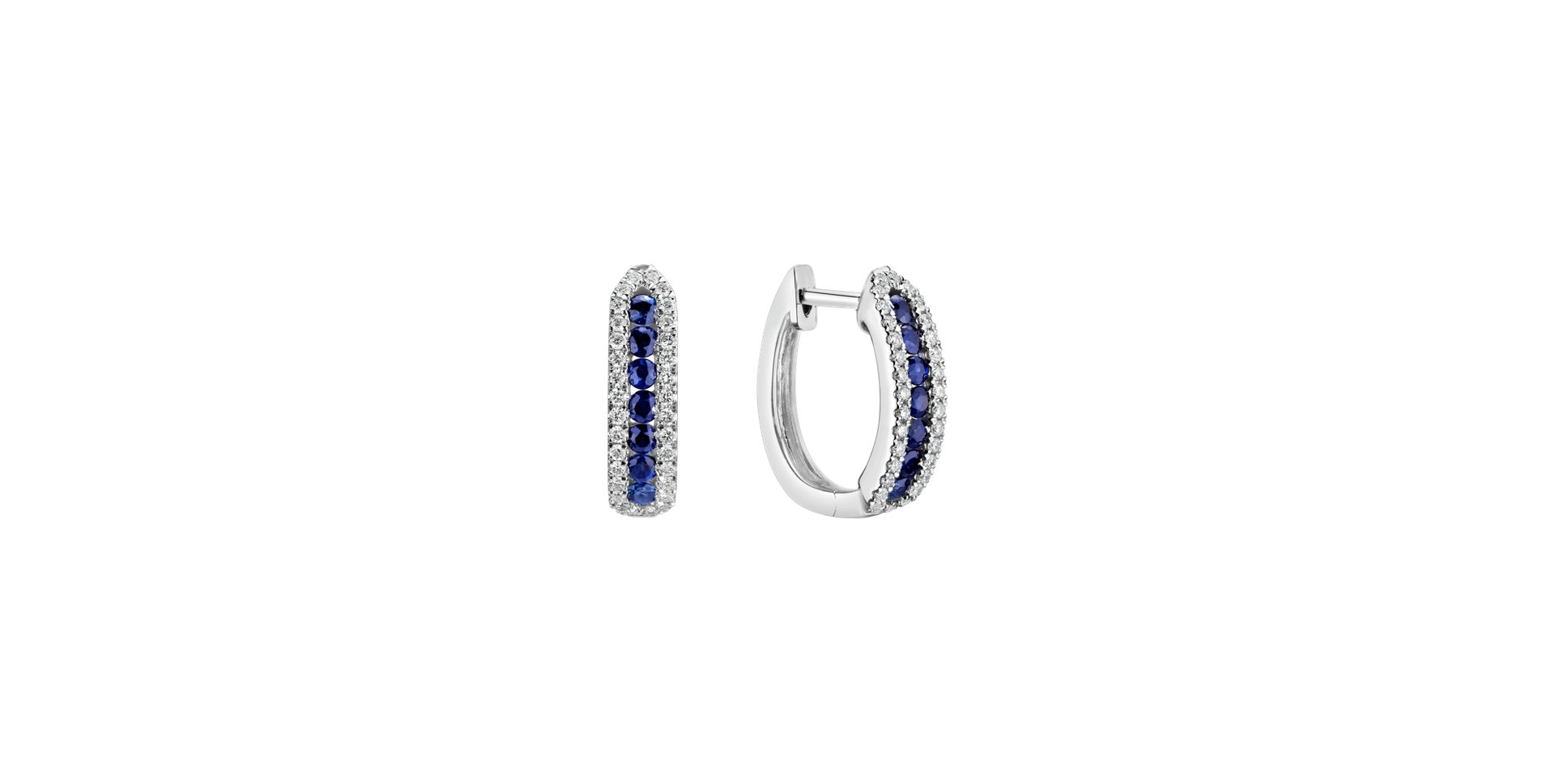 Diamond earrings and Sapphire Midnight Dream