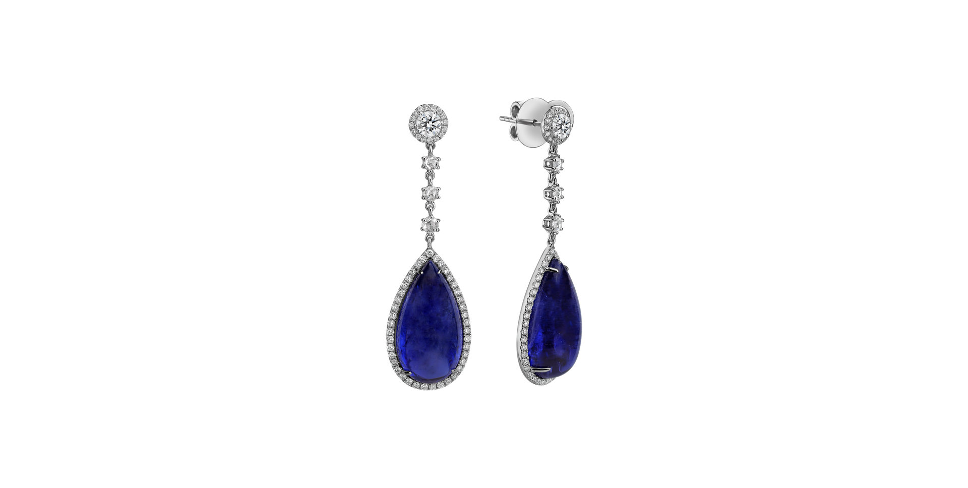Diamond earrings with Tanzanite Finley