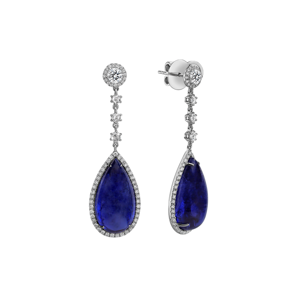 Diamond earrings with Tanzanite Finley