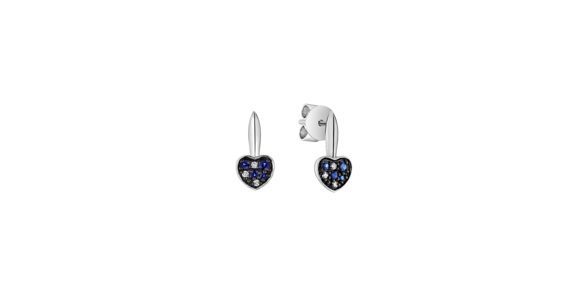 Diamond earrings and Sapphire Love Ray