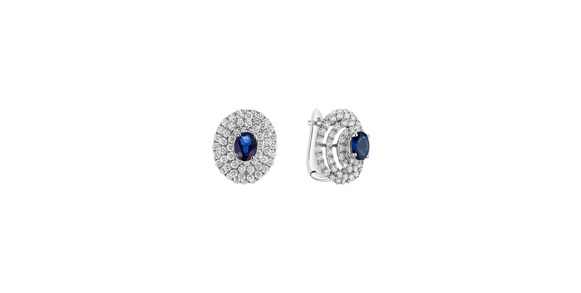 Diamond earrings with Sapphire Romantic Promise