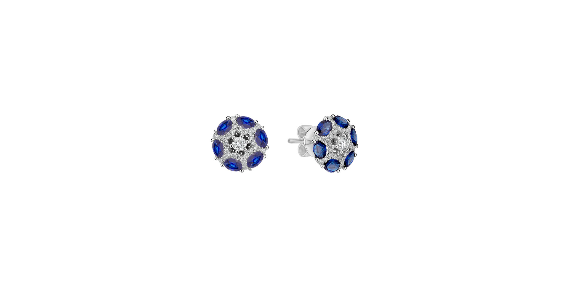 Diamond earrings and Sapphire Journee