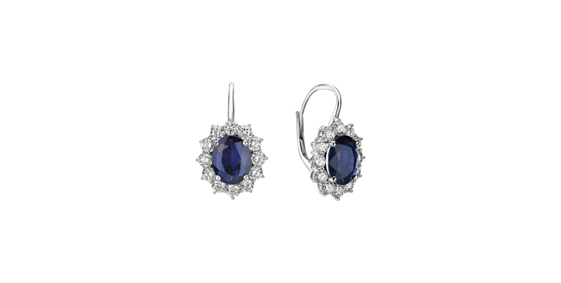 Diamond earrings with Sapphire Sapphire Desire