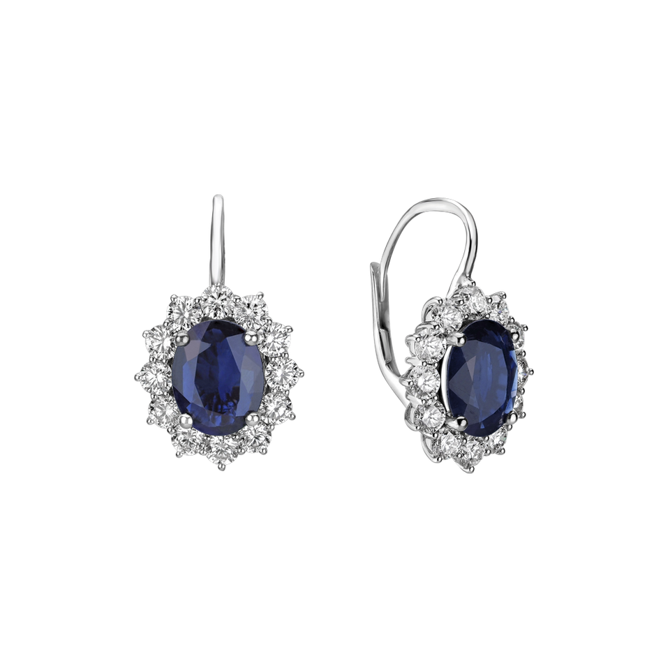 Diamond earrings with Sapphire Sapphire Desire