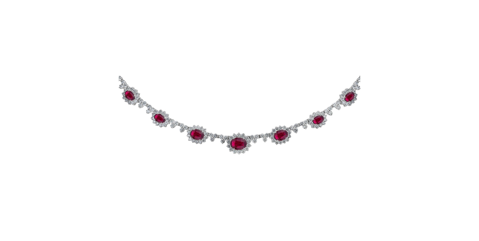 Diamond necklace with Ruby Passion Allegory