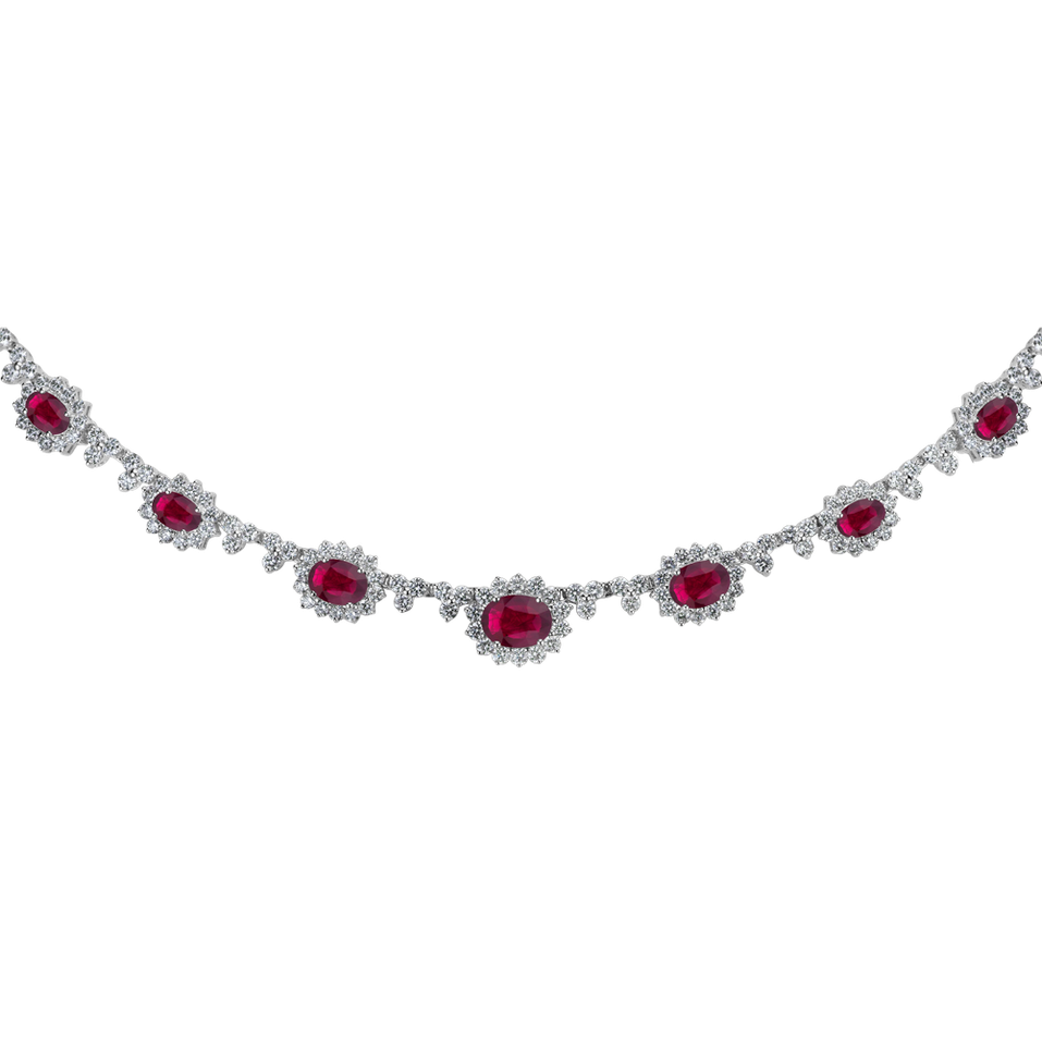 Diamond necklace with Ruby Passion Allegory