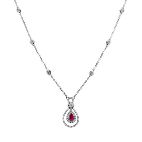 Diamond necklace with Ruby Shine Desire