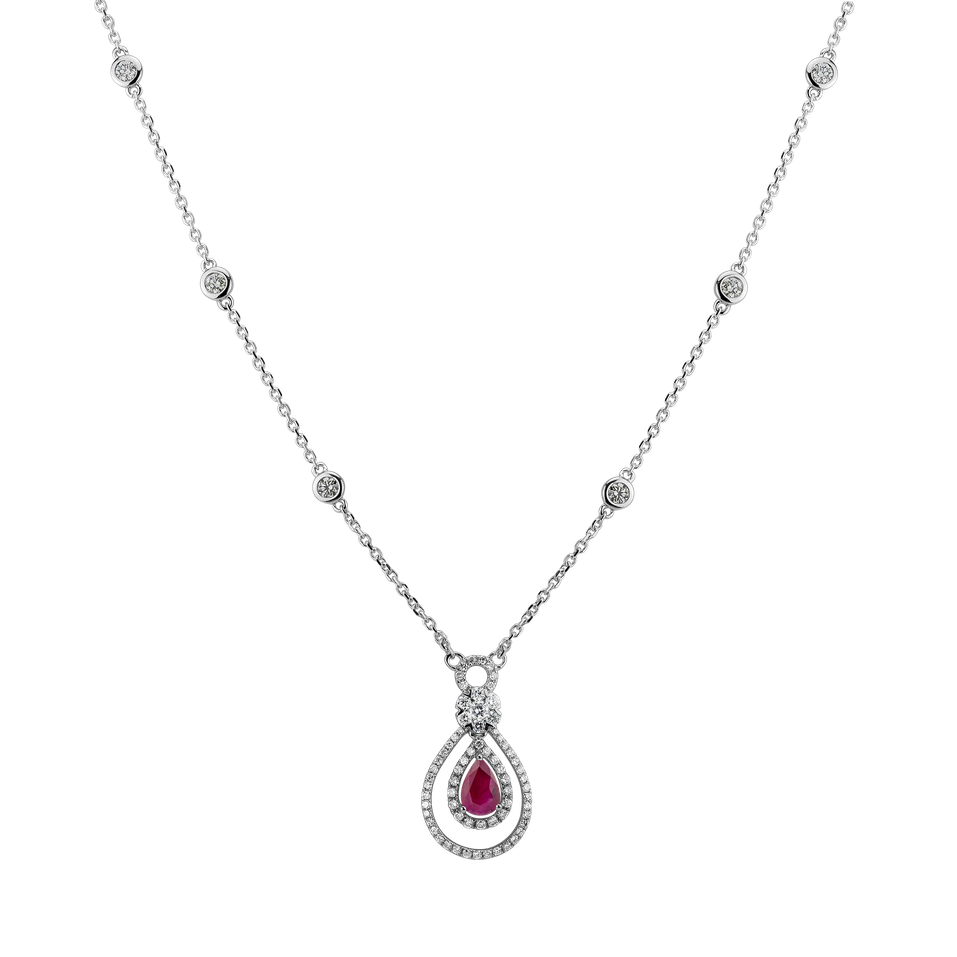 Diamond necklace with Ruby Shine Desire