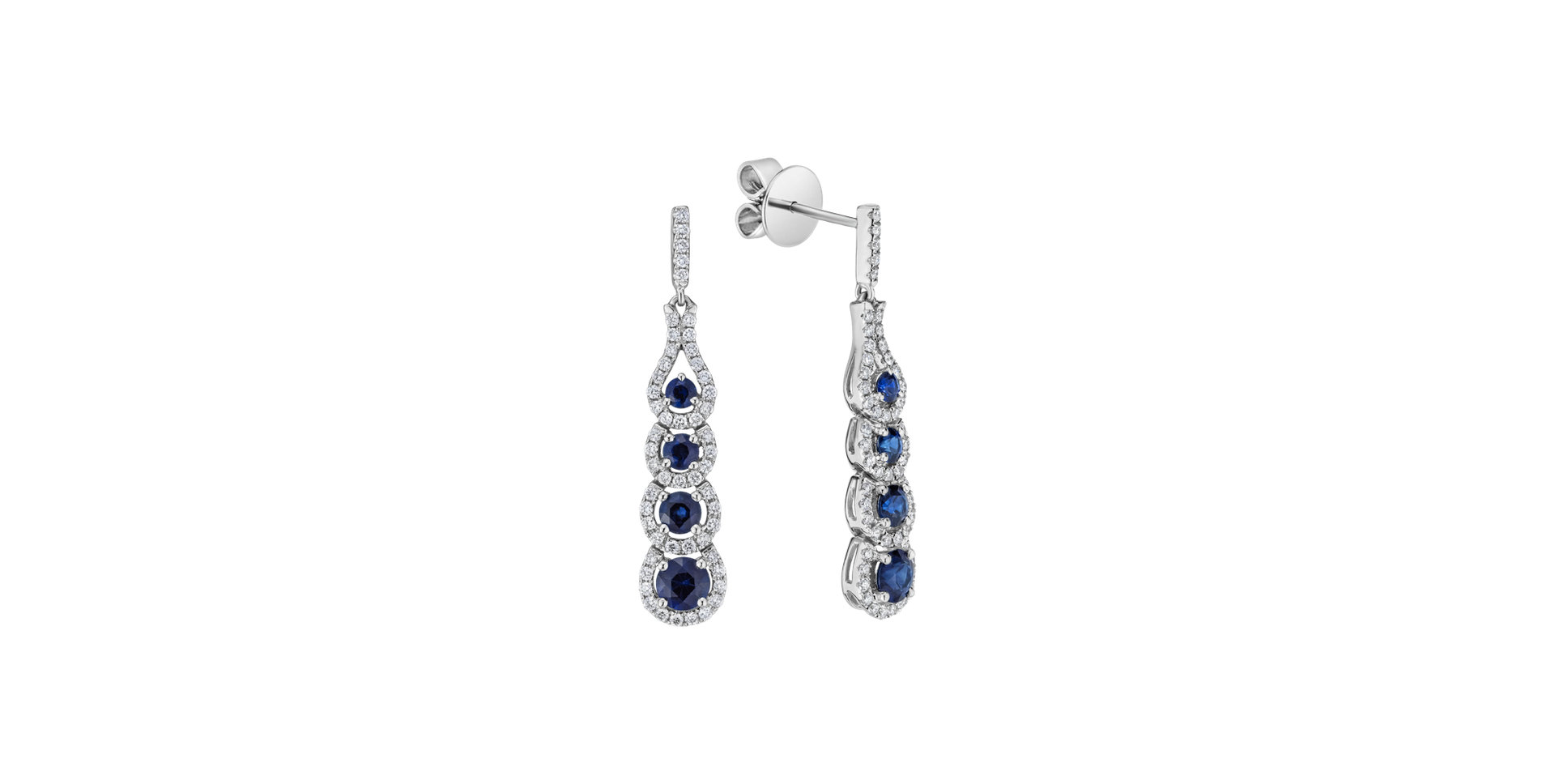 Diamond earrings with Sapphire Elysia