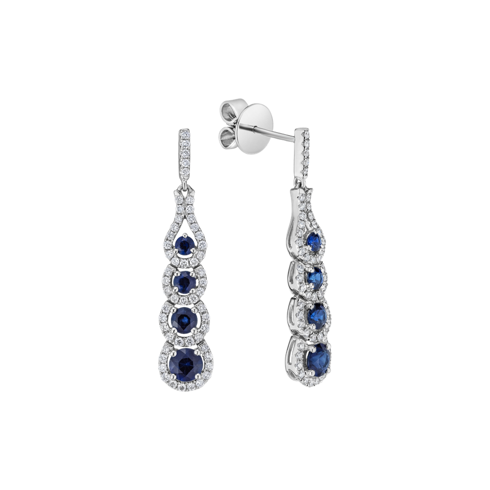 Diamond earrings with Sapphire Elysia