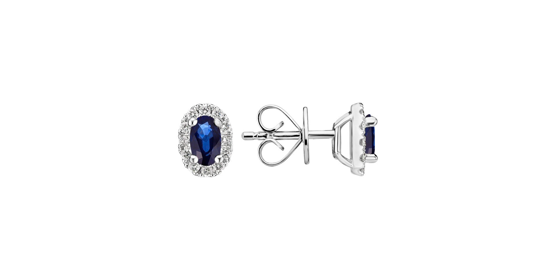 Diamond earrings with Sapphire Imperial Allegory