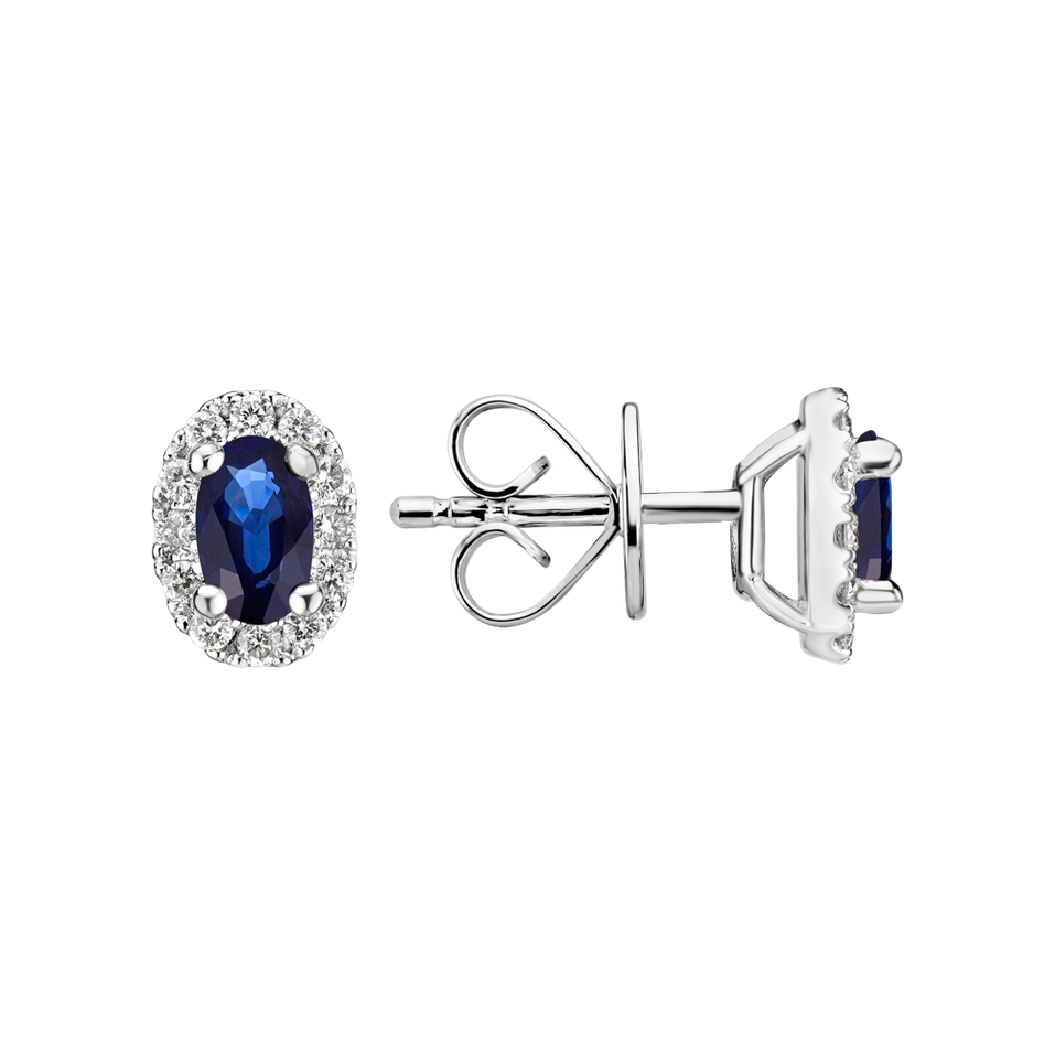 Diamond earrings with Sapphire Imperial Allegory