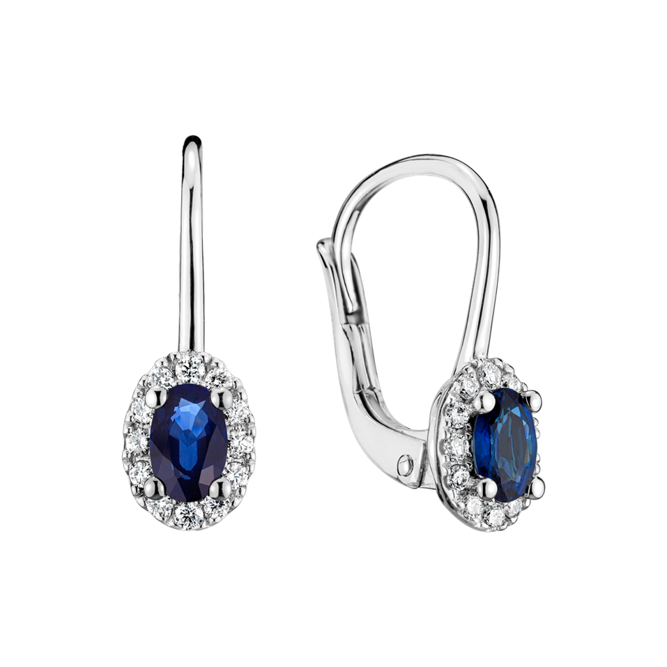 Diamond earrings with Sapphire Imperial Allegory