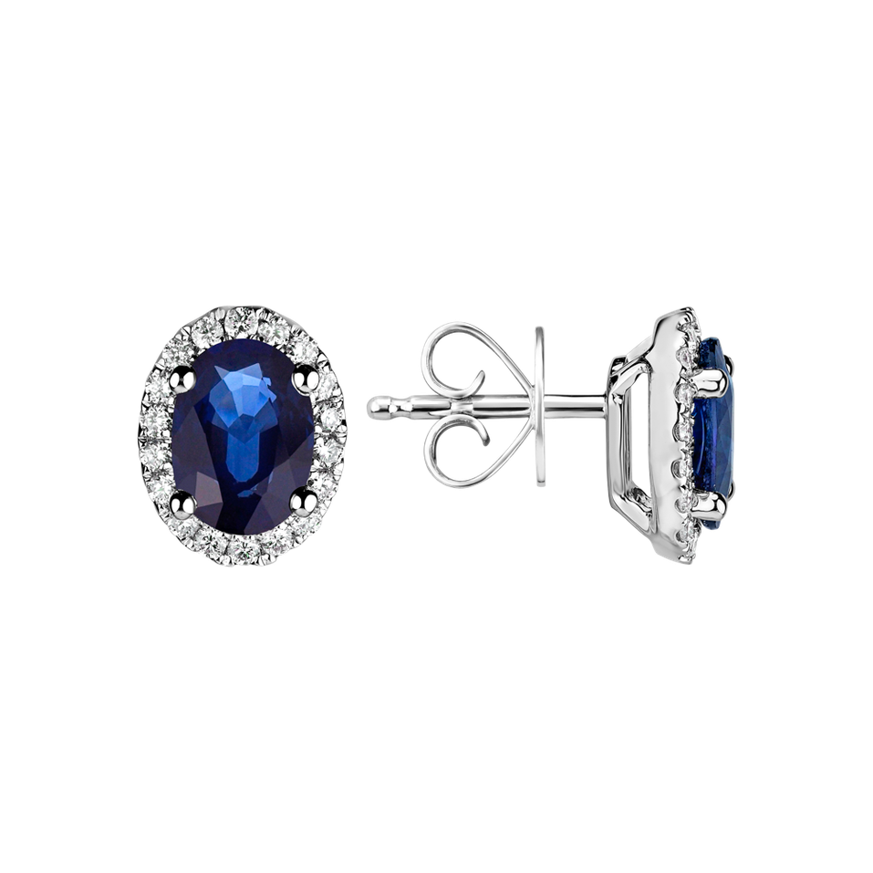 Diamond earrings with Sapphire Imperial Allegory