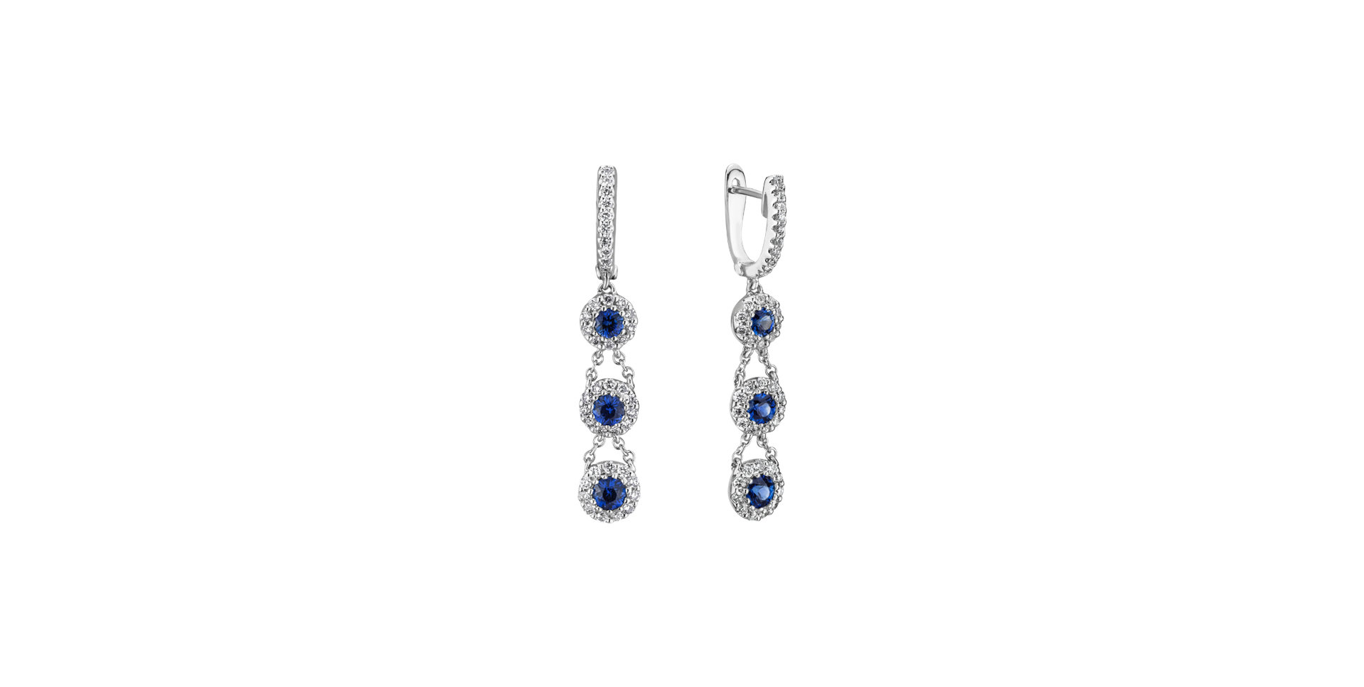 Diamond earrings with Sapphire Ithildel