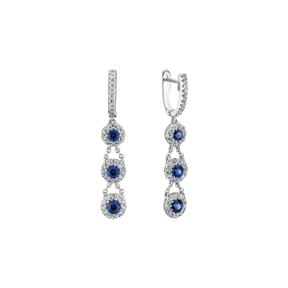 Diamond earrings with Sapphire Ithildel