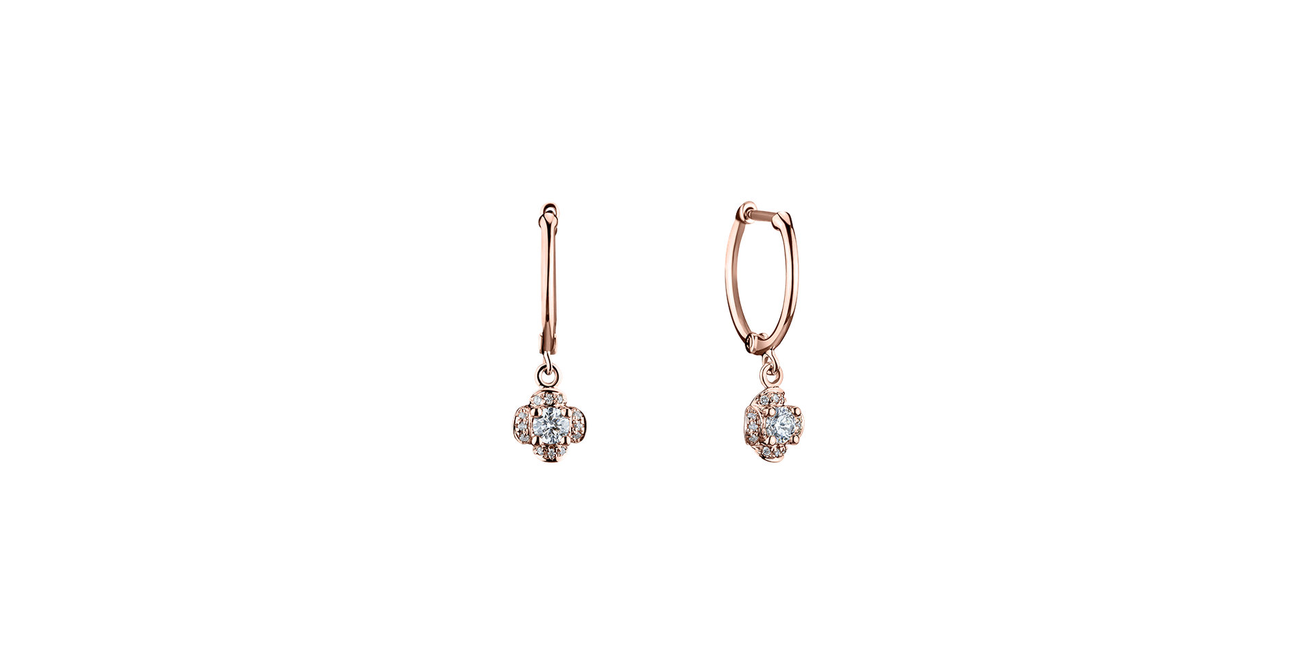 Diamond earrings Brilliant Petals