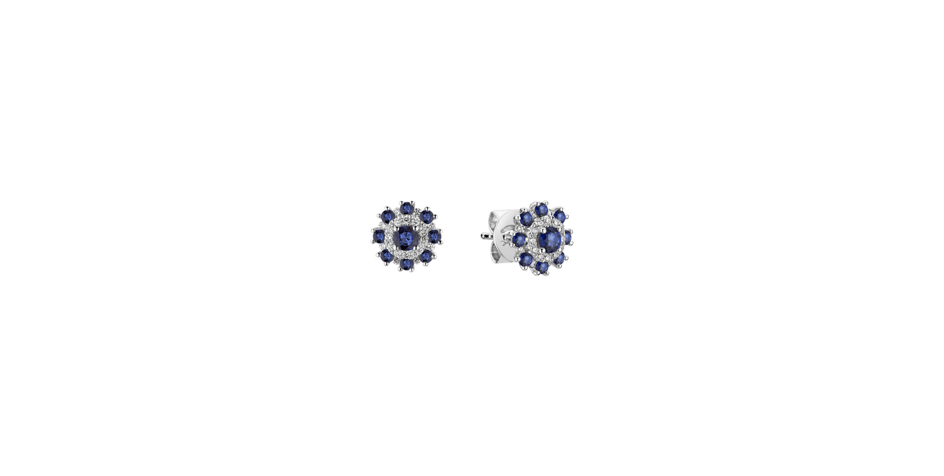 Diamond earrings and Sapphire Euphoria Bloom