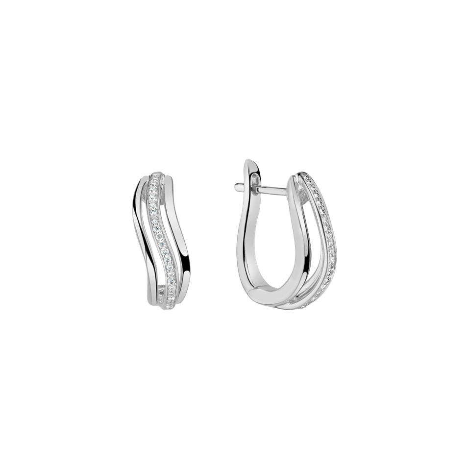 Diamond earrings Sparkling Waves