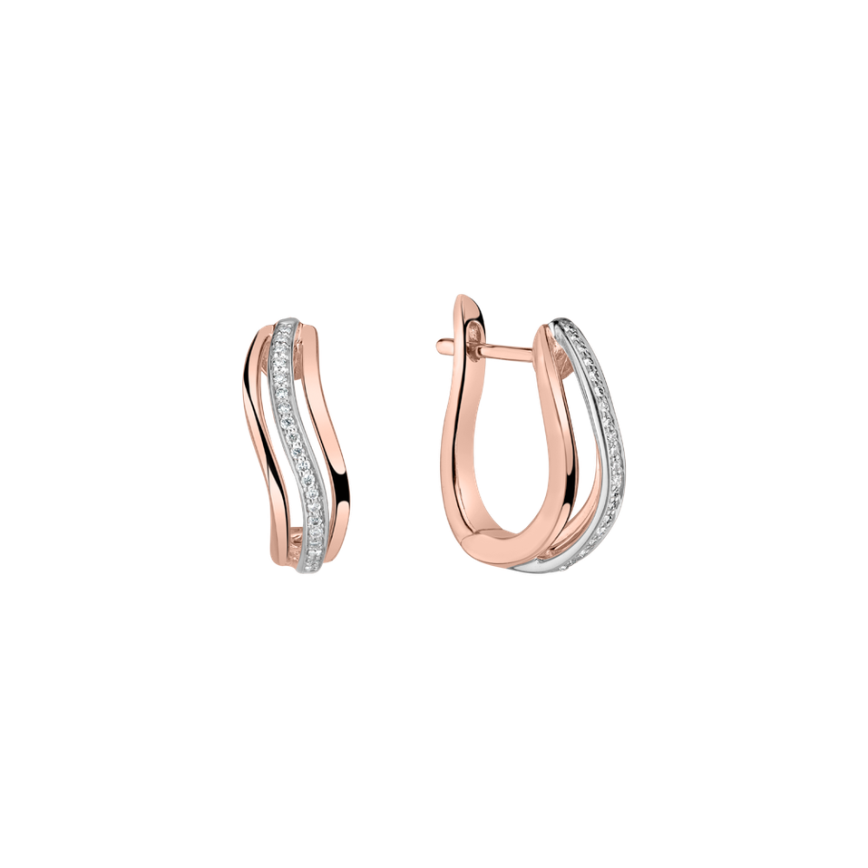 Diamond earrings Sparkling Waves