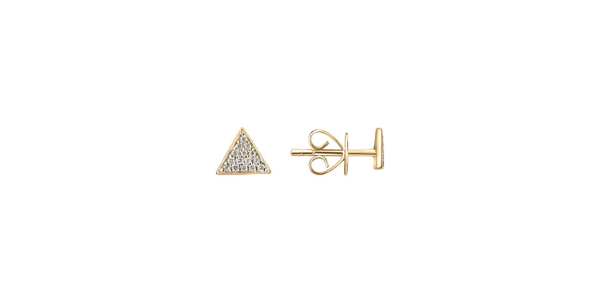 Diamond earrings Glossy Triangle