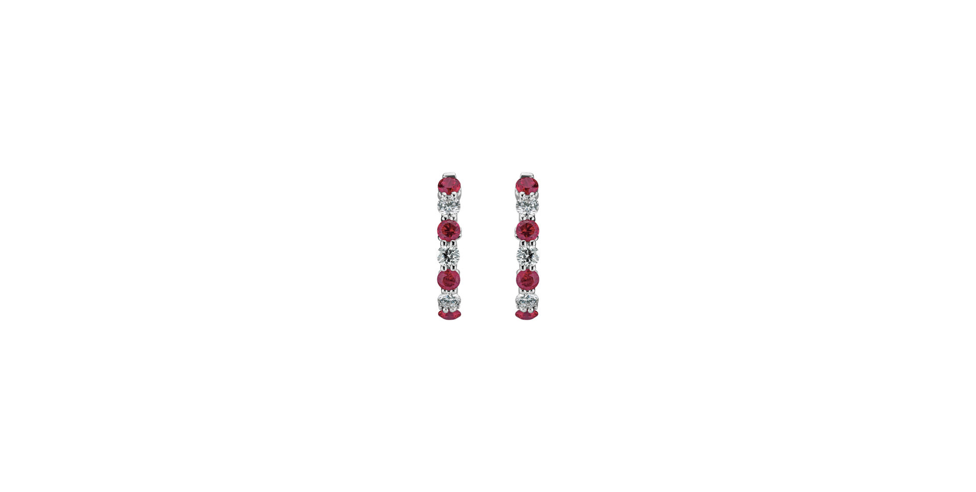 Diamond earrings and Ruby Magical Nobility