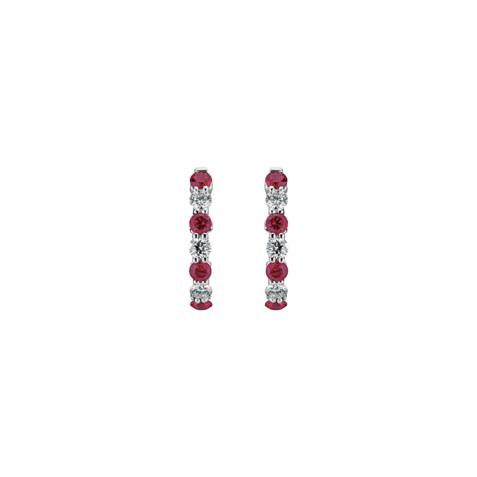 Diamond earrings and Ruby Magical Nobility