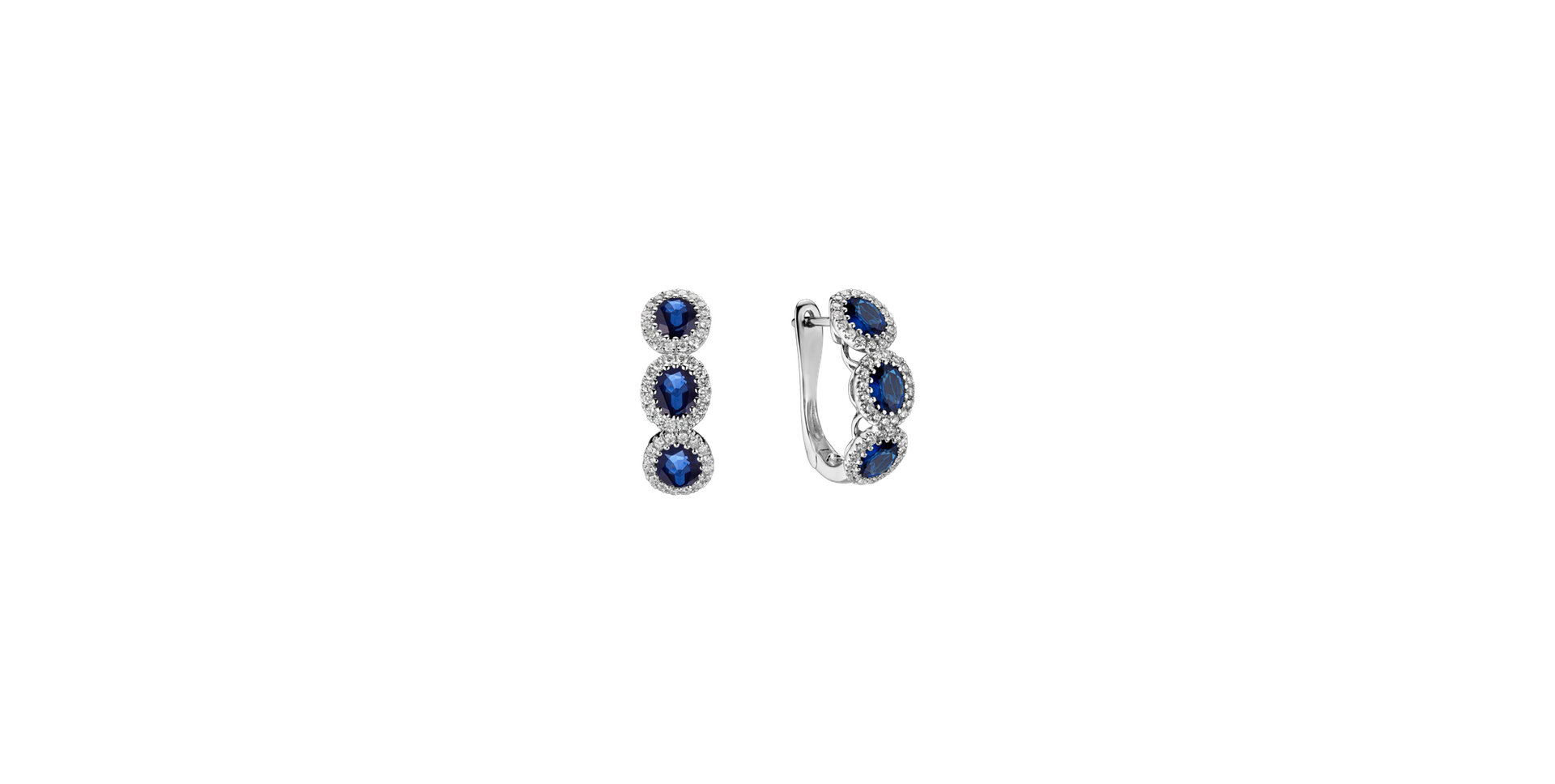 Diamond earrings and Sapphire Kingdom Bloom
