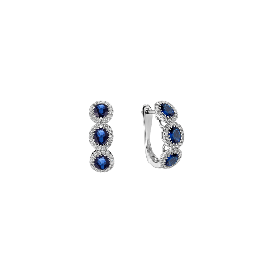Diamond earrings and Sapphire Kingdom Bloom
